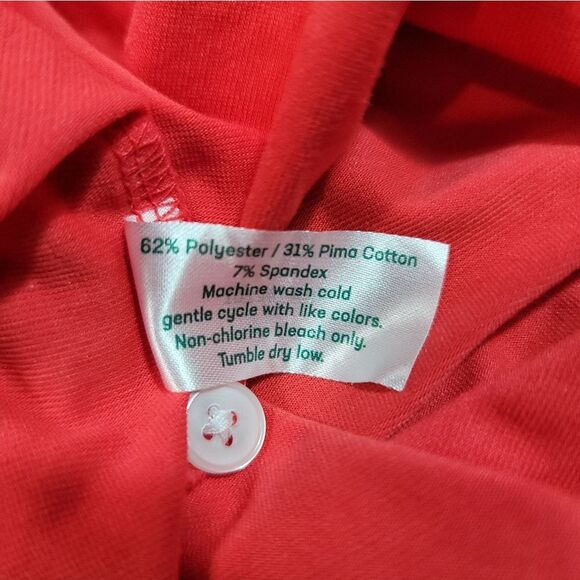 Criquet Mens Performance Player Golf Polo Shirt Size M Red Colonial Golf Club - Picture 11 of 11